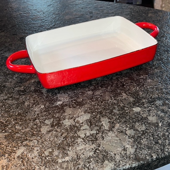 Dansk Kobenstyle Red Enamel Casserole Baking Dish 11” x 8” - Picture 2 of 6